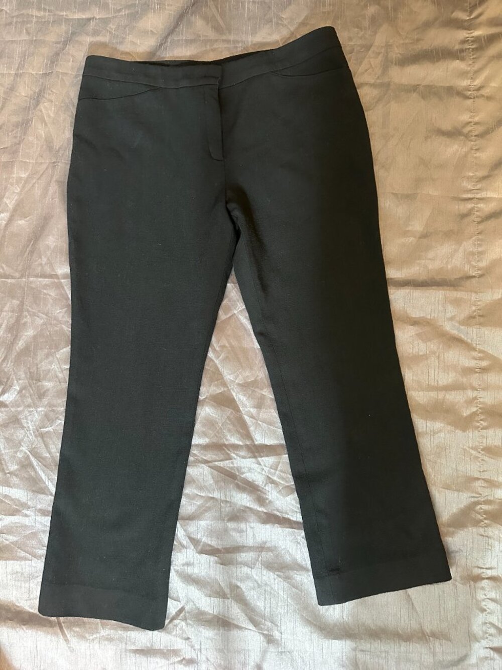 ESCADA Black Wool Casual Pants Women's Size 46 - Picture 4 of 15